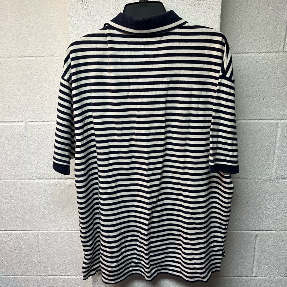 Tommy Hilfiger Men's Polo with Navy and White Stripes - Picture 4 of 4